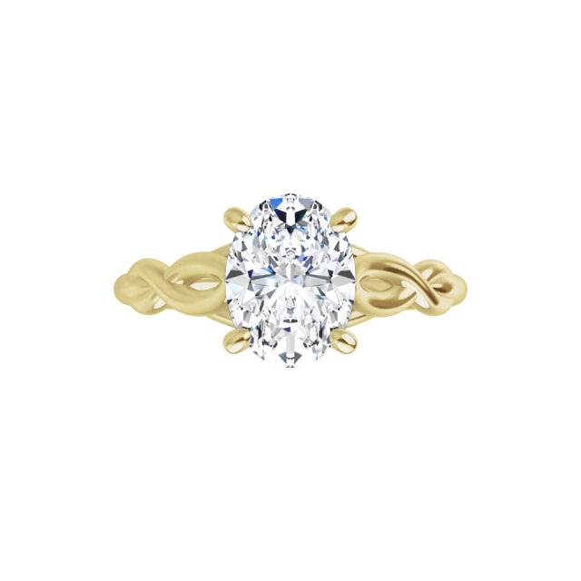 360 Video for 1 CT Twisted Shank Oval Shape Solitaire Diamond Engagement Ring  Set in Yellow Gold