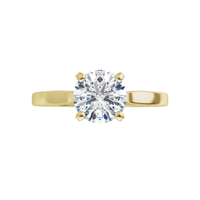  1 Carat Round Solitaire Diamond Engagement Ring 360 Video yellow gold