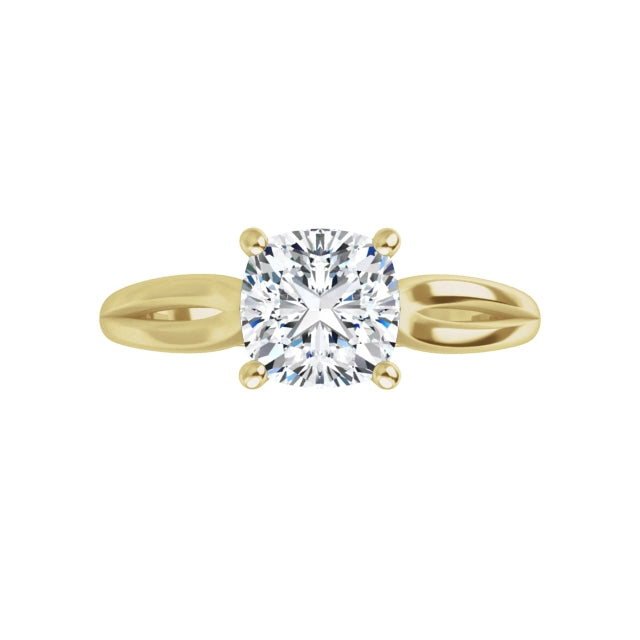 360 Video for 1 CT Split Shank cushion Cut Solitaire Engagement Ring 