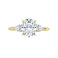 Jordan's Tranquil Trio Oval & Pear Three-Stone Ring