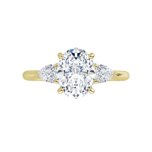 Jordan's Tranquil Trio Oval & Pear Three-Stone Ring
