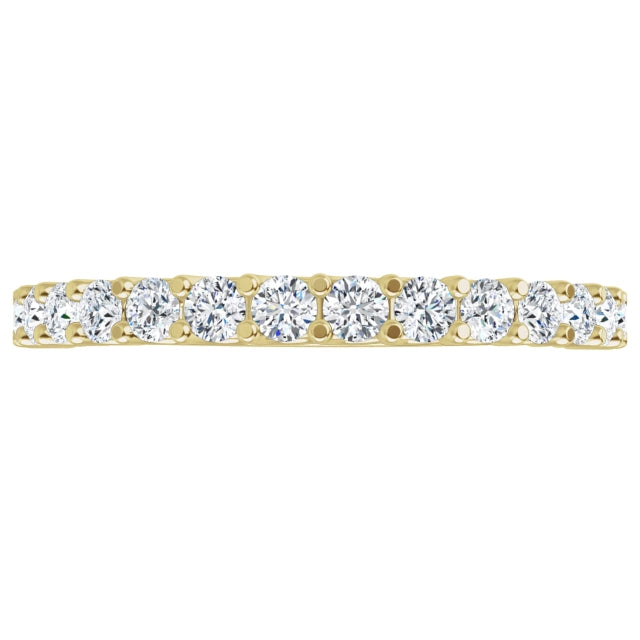 30 Video for 2MM half eternity Diamond wedding Band Set in Yellow Gold 