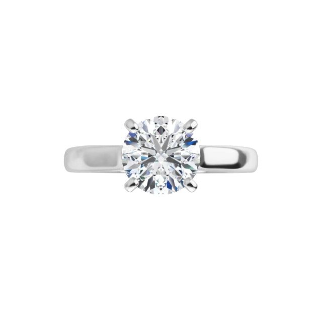 360 Video for Classic 4-prong round solitaire engagement ring in 14K White gold with a 1 carat diamond, timeless Tiffany-style design.