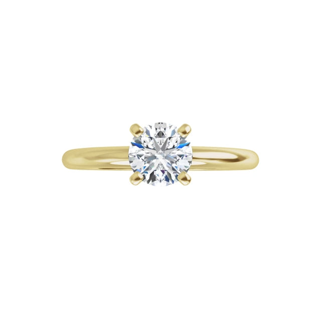 Video of Round Solitaire Diamond Engagement 1/2 CTW Yellow Gold