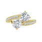 1 CTW Two Stone Diamond Engagement Ring yellow gold Video 