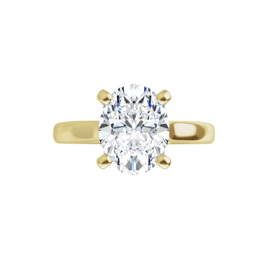 360 Video for 2 CT Oval Solitaire Diamond Engagement Ring in Yellow Gold
