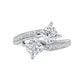 360 of princess cut Diamond engagement ring 14k White gold