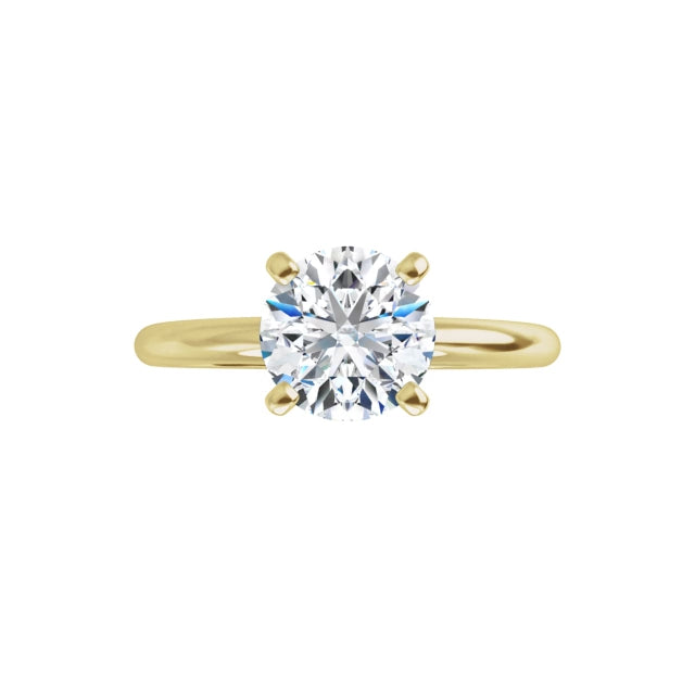 360 Video for Round Solitaire Diamond Engagement Ring 1 CTW yellow Gold