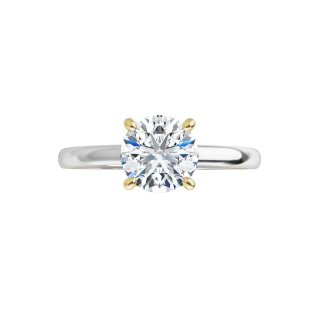 Solitaire Diamond engagement ring White Yellow 360 Video 