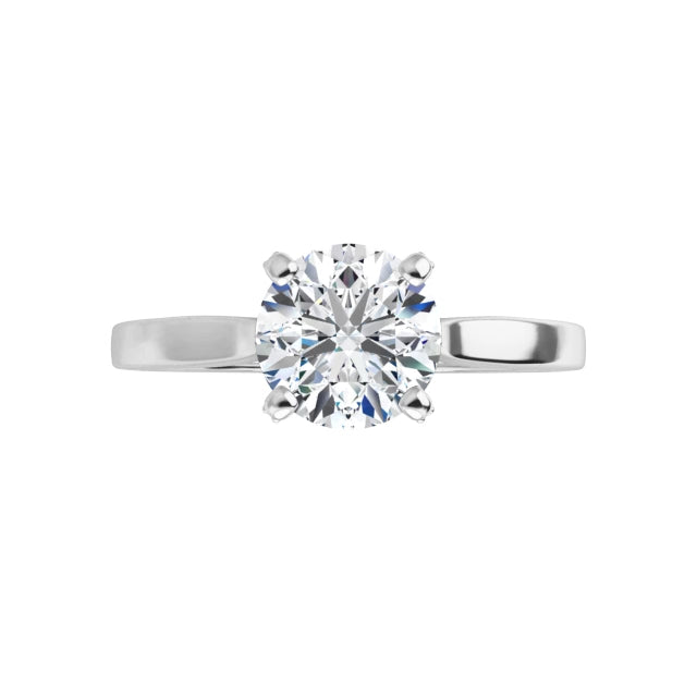 Video of  1 Carat Round Solitaire Diamond Engagement Ring 14K White Gold