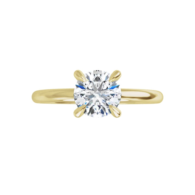 3/4 CTW Round diamond engagement ring yellow gold