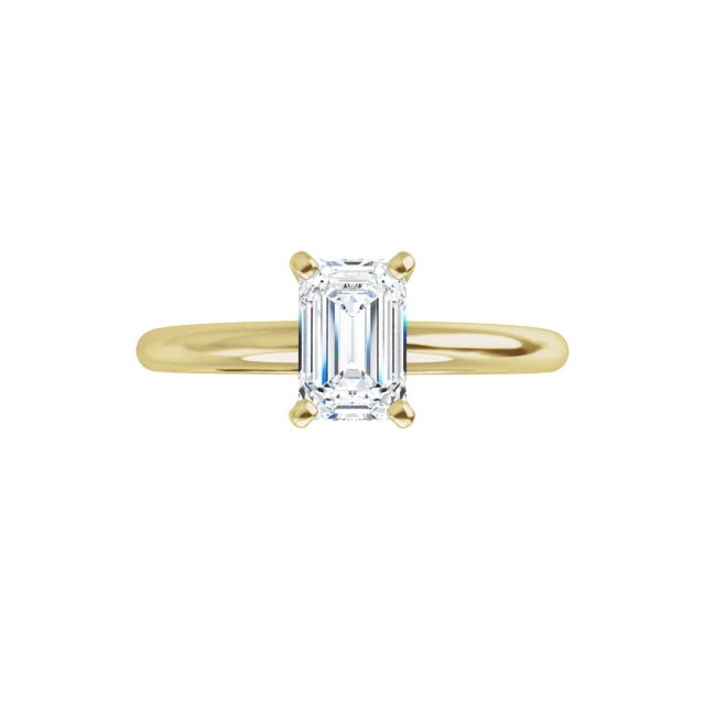 Video of 1/2 CTW 14K Yellow Gold Emerald Cut Solitaire Diamond Engagement Ring 