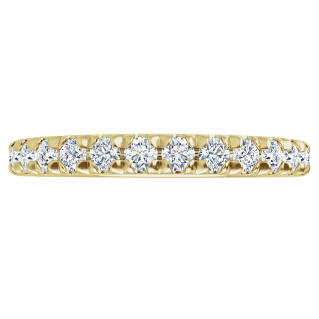 Video of 3/4 CTW French Set Diamond Eternity Band in 14k Yellow Gold