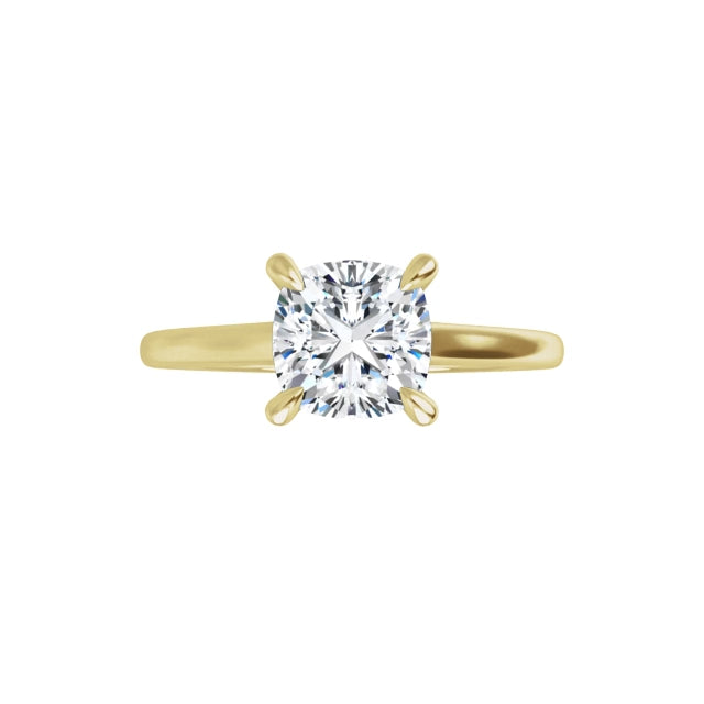 360 Video for 1 CT Cushion Cut Solitaire Engagement Ring Set in Yellow Gold