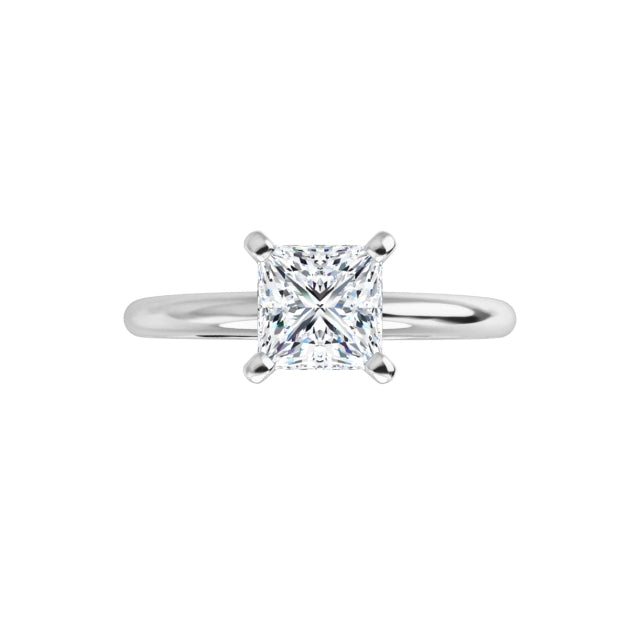 Princess Cut Solitaire Diamond Engagement Ring 3/4 CTW White Gold video 