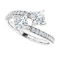 princess cut Diamond engagement ring 18k White Gold