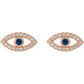 women stud earrings rose gold blue sapphire eye picture 