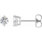 Diamond stud earrings 2 Prongs set 3/8 CT