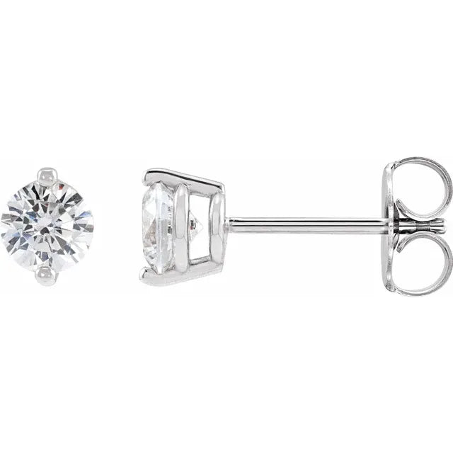 Diamond stud earrings 2 Prongs set 3/8 CT