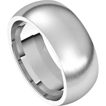 Men platinum ring 8 MM Rock finish