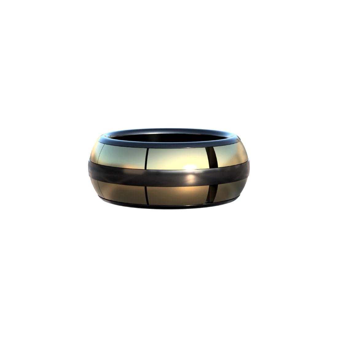 The High Roller™ Men ring (Narrow Bronze Ceramic 9.9mm) laid down picture)