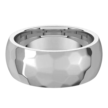 Design Your Own Comfort Fit Half-Round Silver Men's Wedding Band