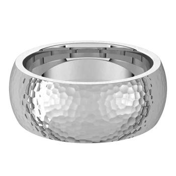 Design Your Own Comfort Fit Half-Round Silver Men's Wedding Band