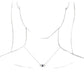 model wearing Evil Eye blue sapphire necklace 14K White gold