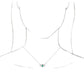 Model wearing Evil Eye Emerald necklace 14K White gold