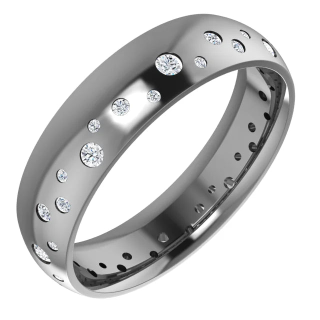 Natural Diamond Mens men Band full pic