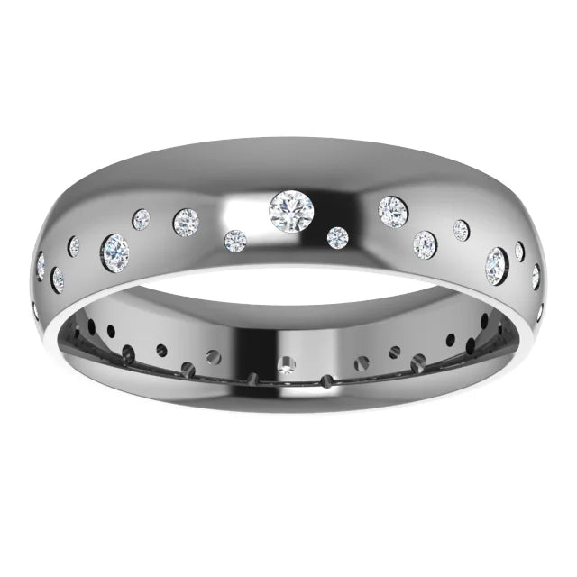 Natural Diamond Mens men Band front picture