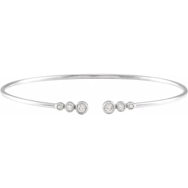 Diamond Bracelet 14k White gold details 