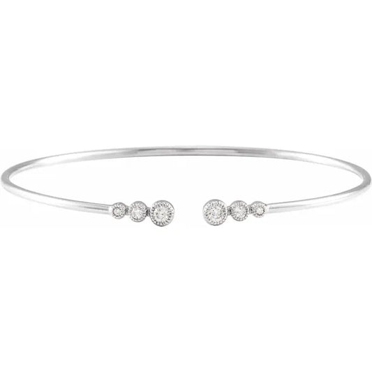 Diamond Bracelet 14k White gold details 