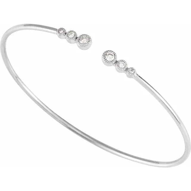 Diamond Bracelet 14k White gold 