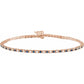 14K Gold Natural Blue Sapphire & Natural Diamond tennis Bracelet