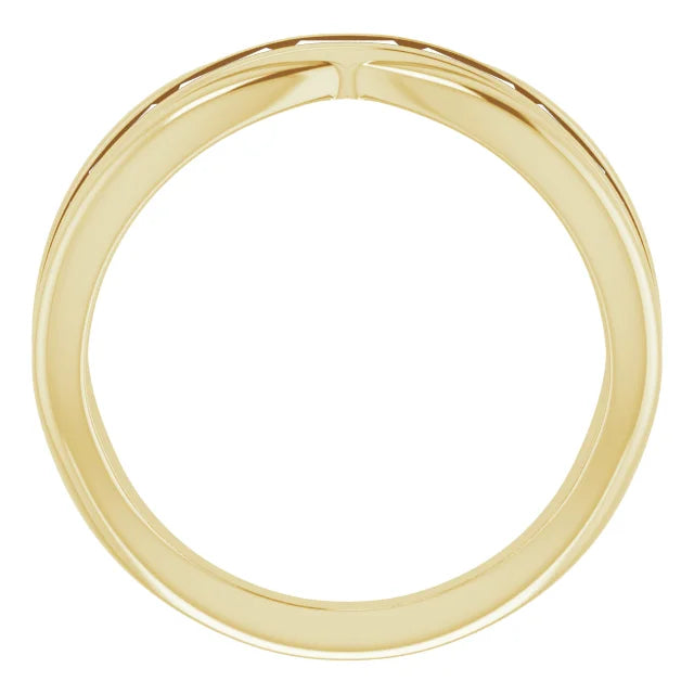 yellow gold wedding ring flipped picture 