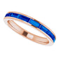 sapphire stackable ring for women 14K rose Gold