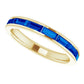 blue sapphire 14k Yellow gold stackable ring for women 