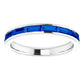 blue sapphire 14k White stackable ring for women details 