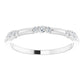 14 K White Gold 1/10 CTW Stackable Natural Diamond Wedding Ring 