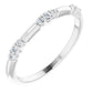 Side Picture of a Platinum  1/10 CTW Stackable Natural Diamond wedding Ring