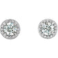 1 CTW Halo-Style Natural Diamond Stud Earrings front Picture 