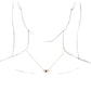 Model wearing Evil Eye blue sapphire necklace 14k Rose gold
