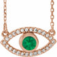 Evil Eye Gemstone & White Sapphire Necklace