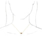 Model wearing Eye blue sapphire necklace 14k Rose gold