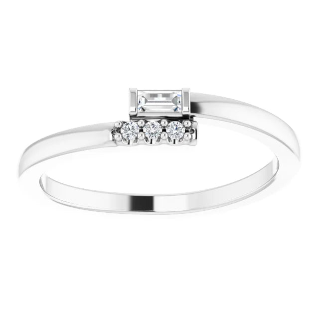 Platinum Stackable Diamond Ring for women 