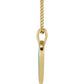 14K Yellow Gold Heart Shape Turquoise Necklaces side