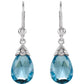 Natural Swiss Blue Topaz Earrings Front Picture