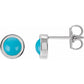 5 MM Turquoise Studs 14K White Gold