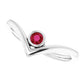 Bezel-Set V Birthstone Ring – Natural Gemstones